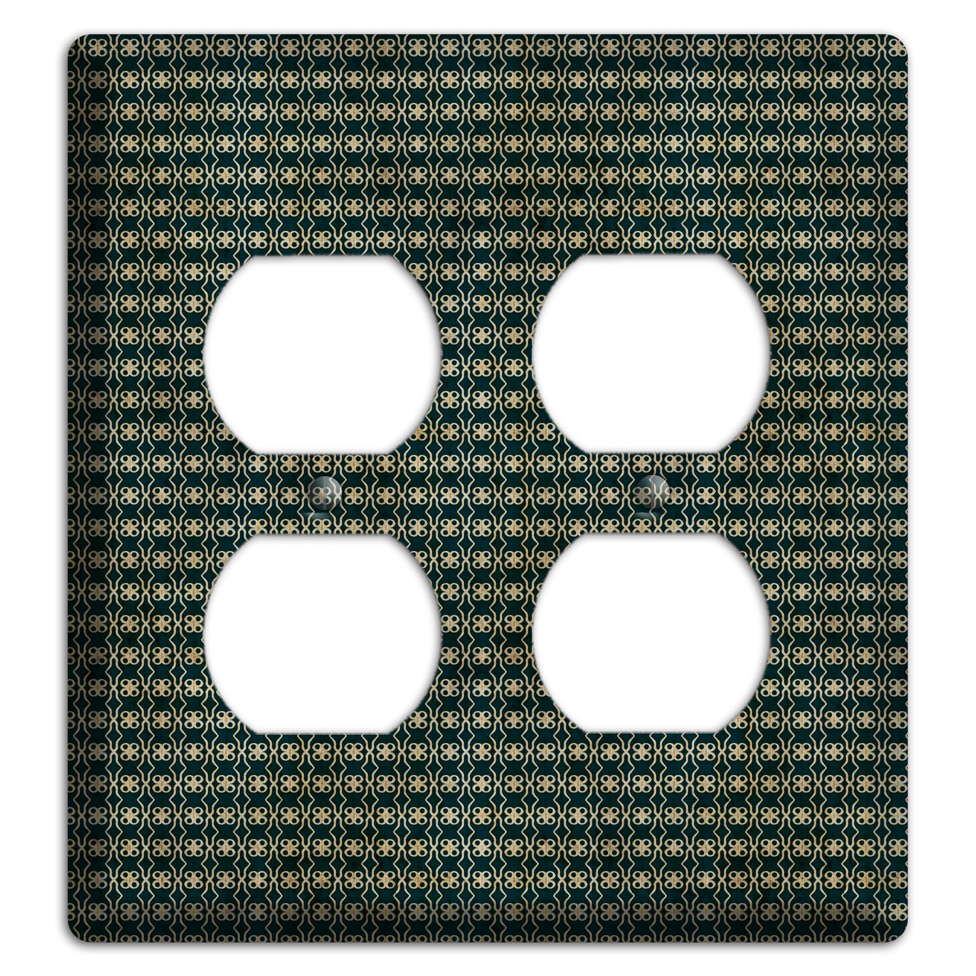 Dark Green Grunge Tiny Tiled Tapestry 2 2 Duplex Wallplate