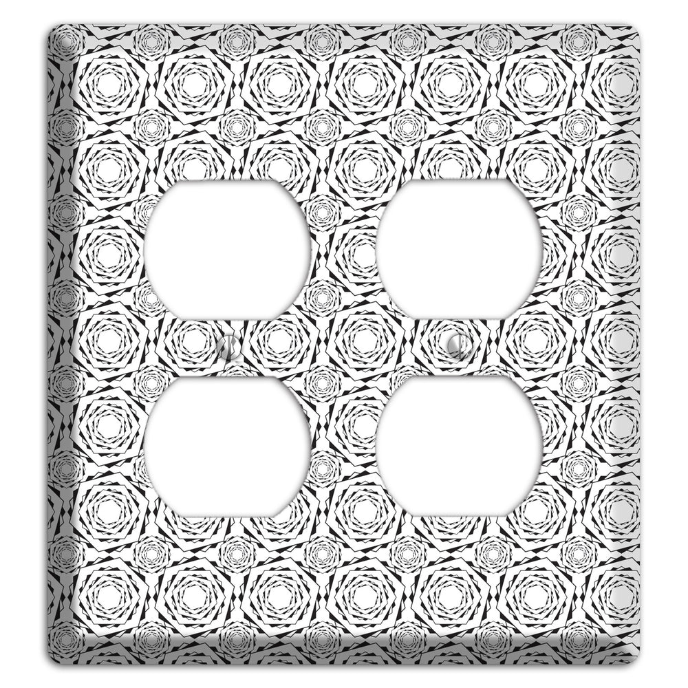 Overlay Hexagon Rotation Repeat 2 2 Duplex Wallplate