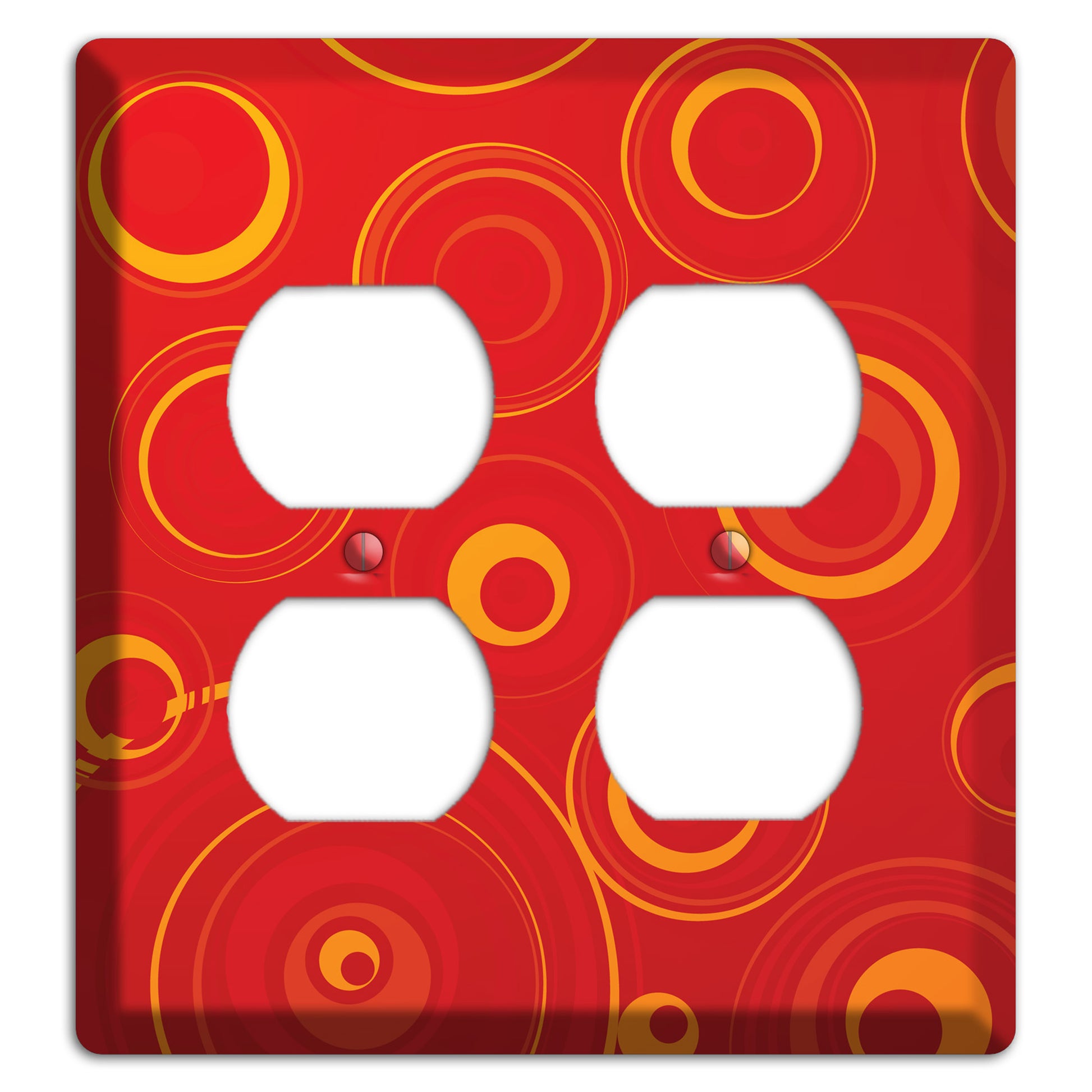Red Circles 2 Duplex Wallplate