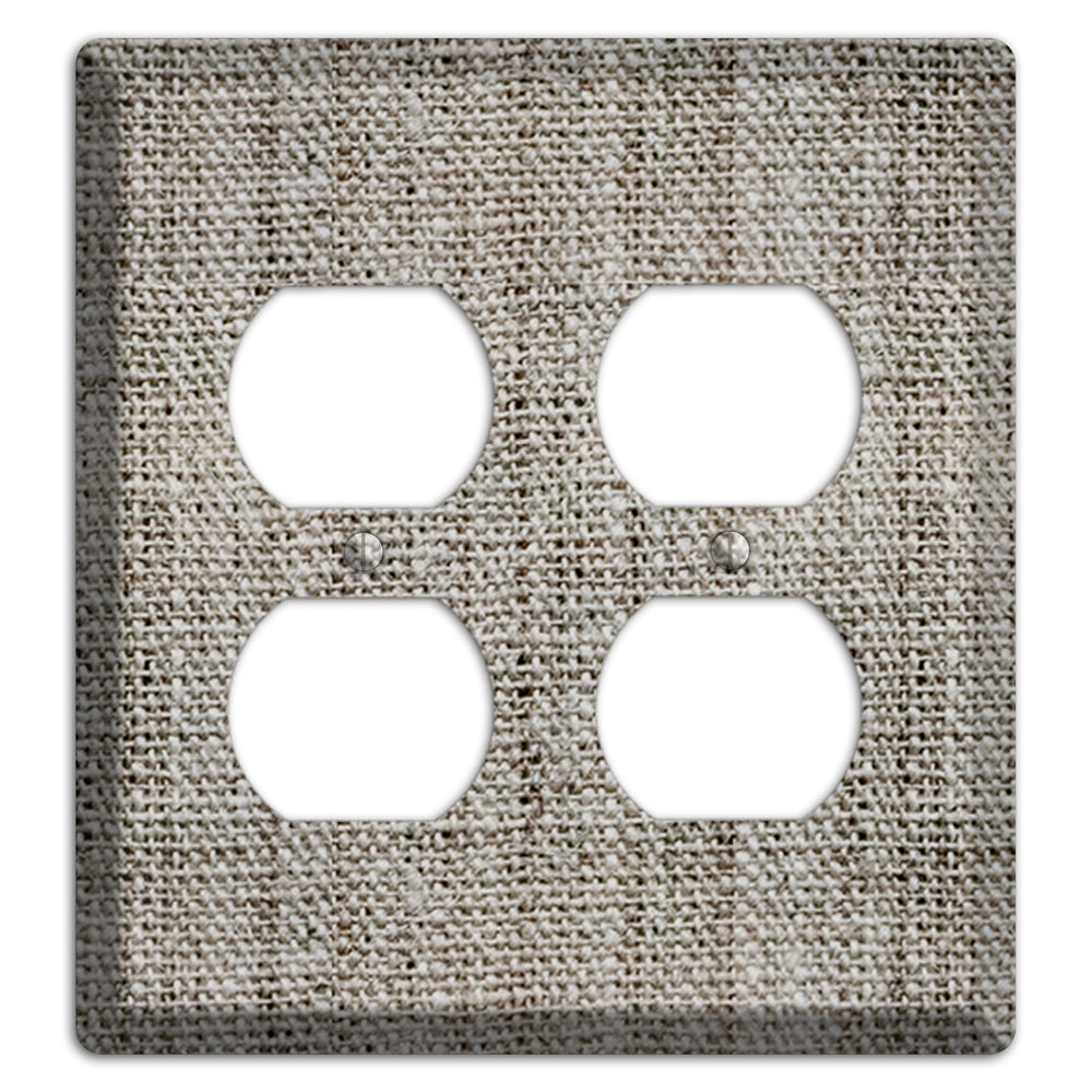 Zorba Burlap 2 Duplex Wallplate
