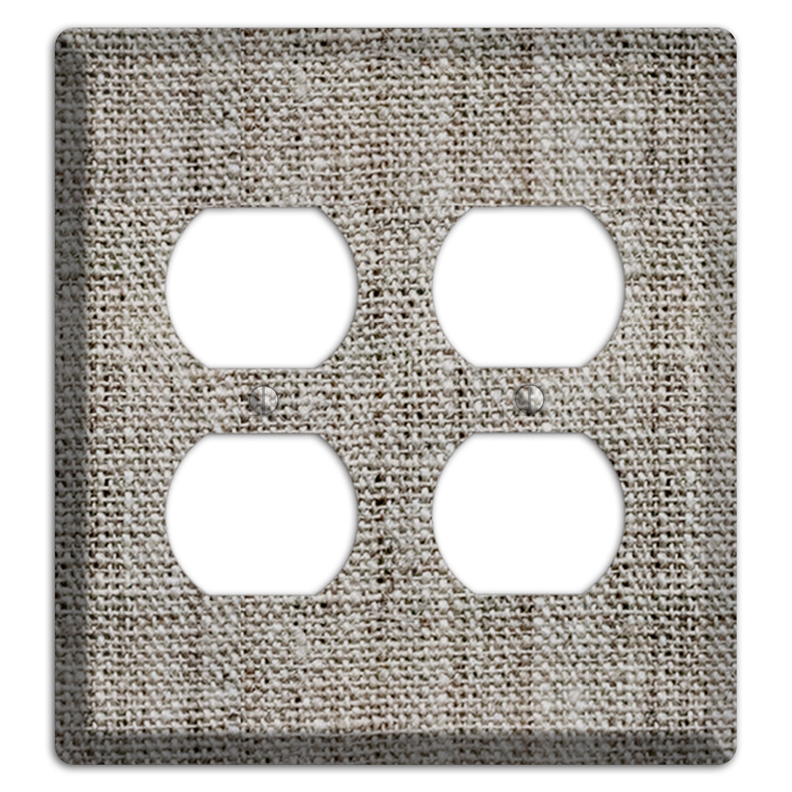 Zorba Burlap 2 Duplex Wallplate