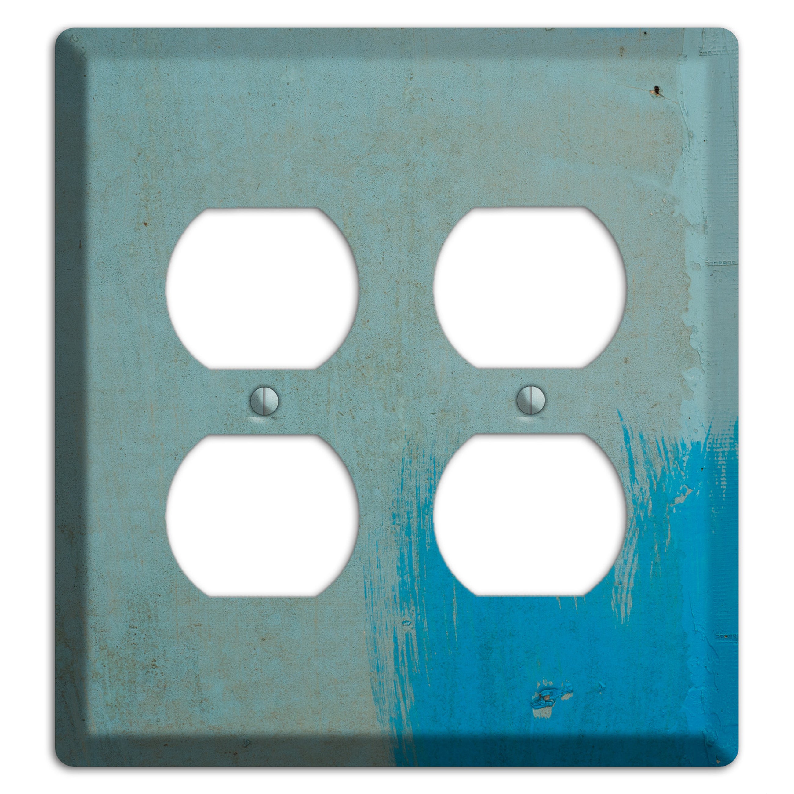 Blue Concrete 2 Duplex Wallplate