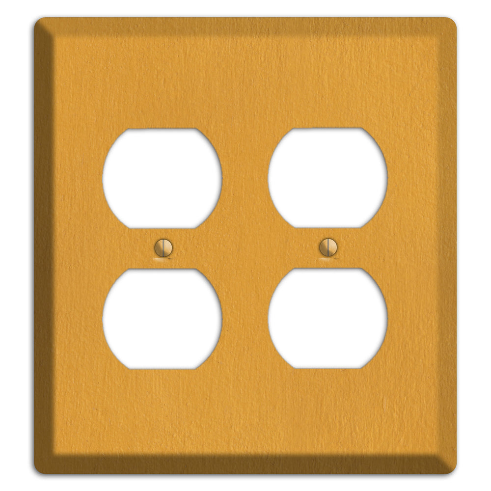 Stucco Yellow 2 Duplex Wallplate