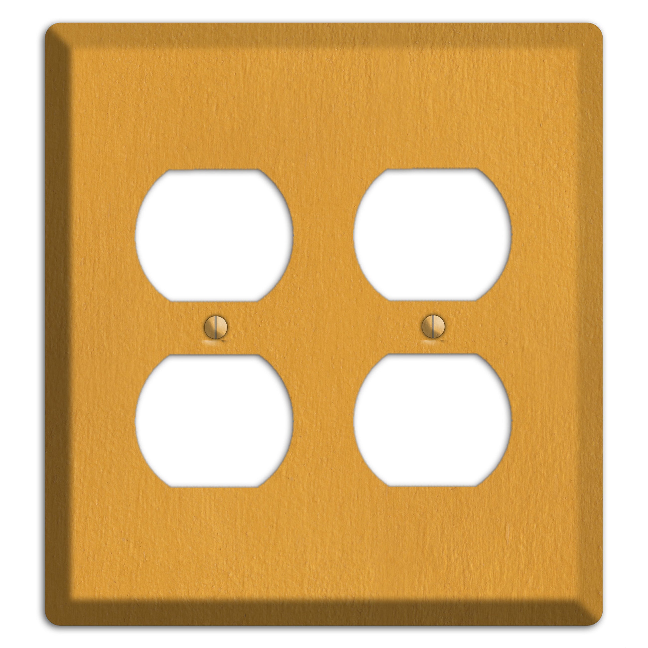 Stucco Yellow 2 Duplex Wallplate