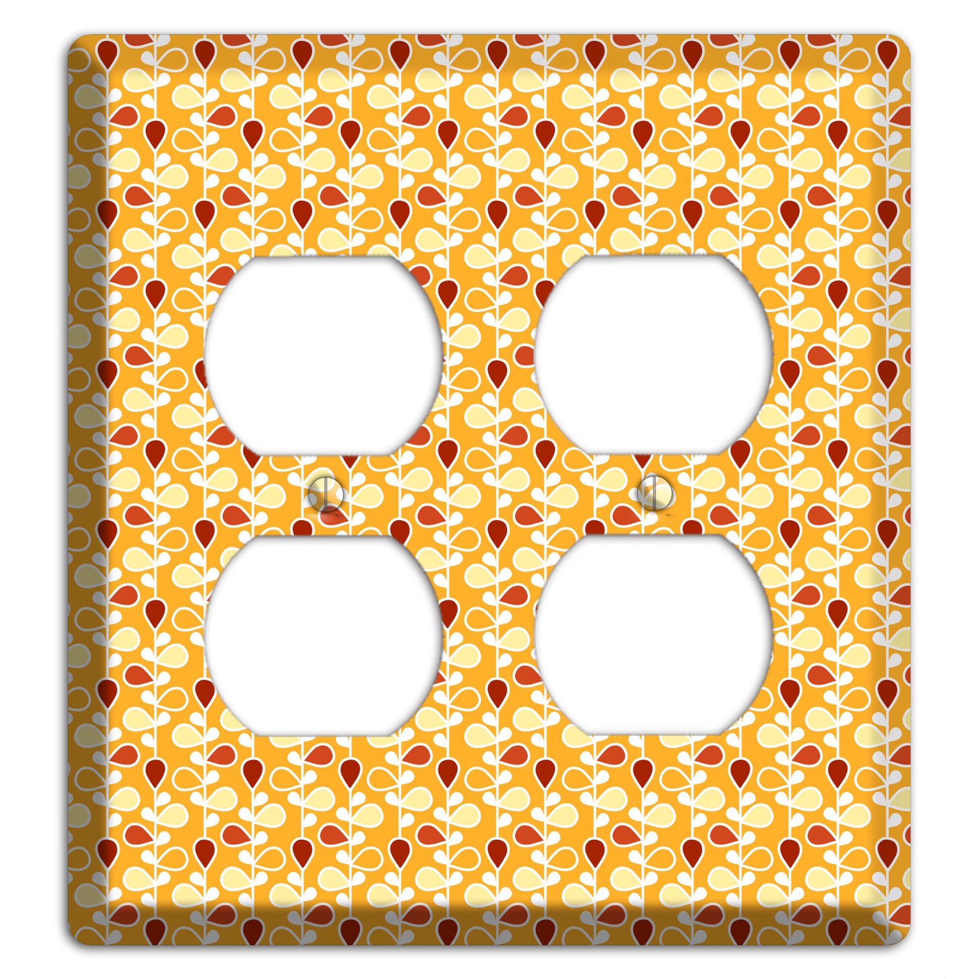 Yellow Teardrop Vine 2 Duplex Wallplate