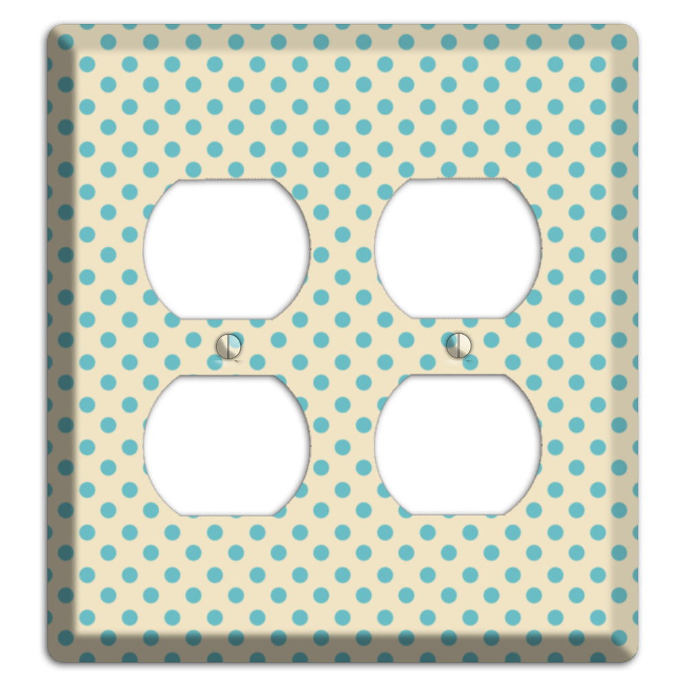 Soft Green Polka Dots 2 Duplex Wallplate