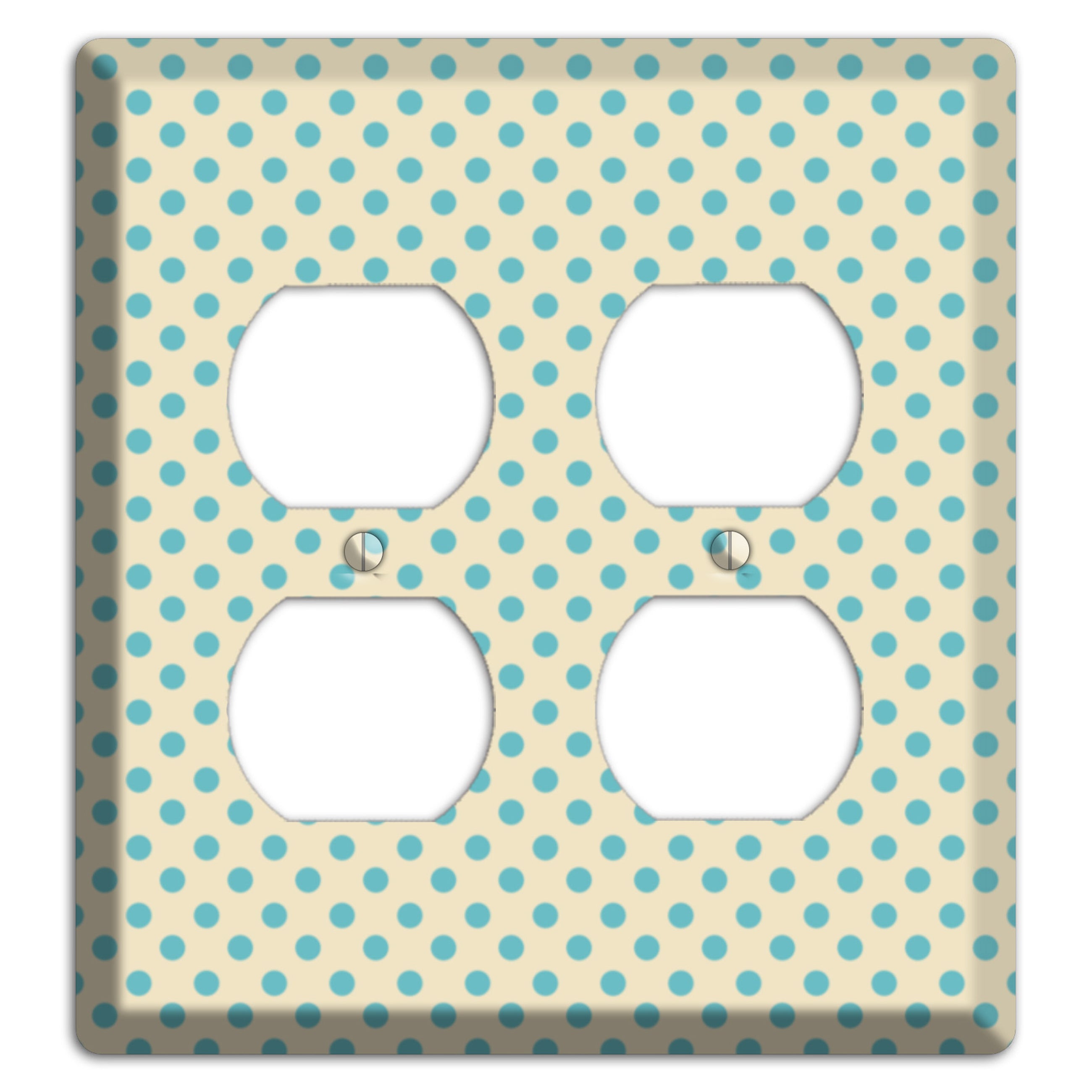 Soft Green Polka Dots 2 Duplex Wallplate