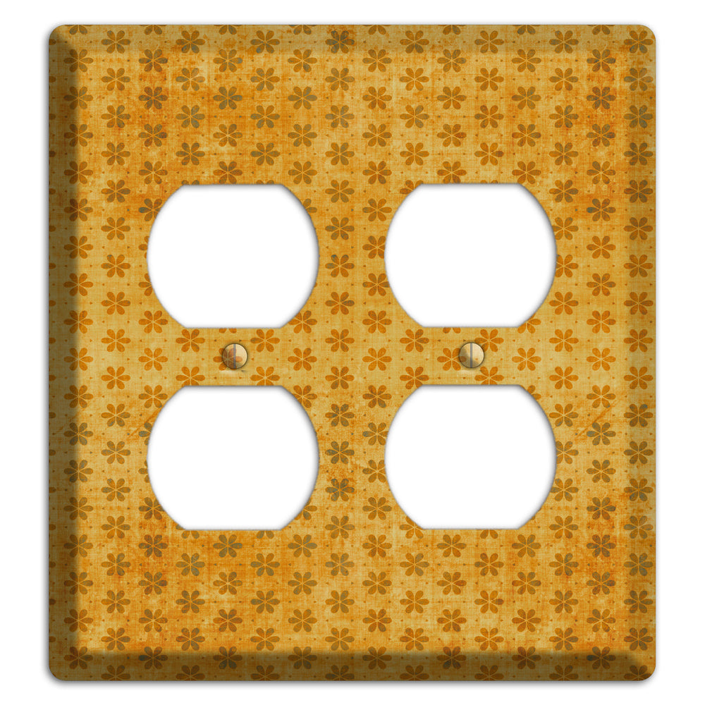 Lavender Grunge Floral Contour 2 Duplex Wallplate