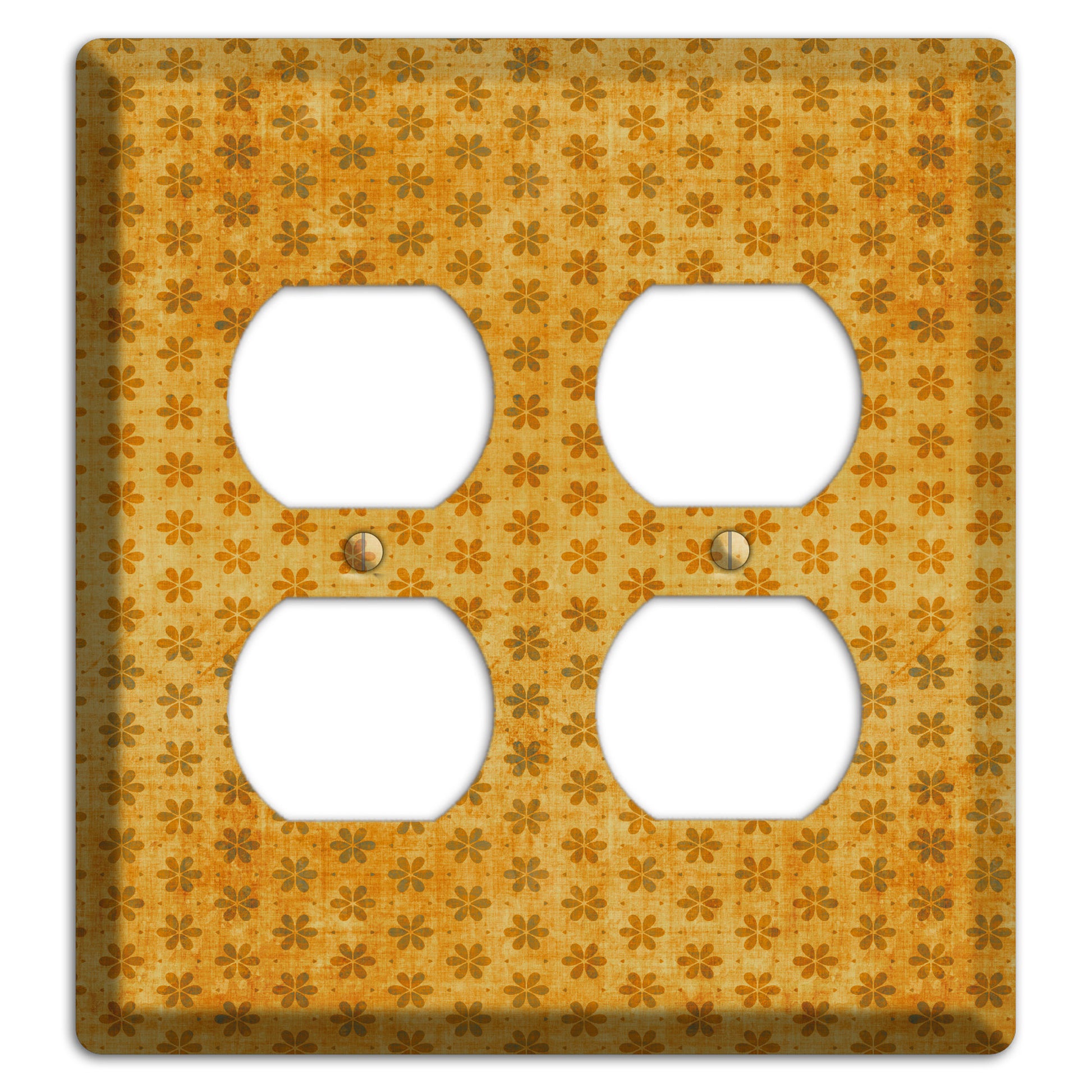 Lavender Grunge Floral Contour 2 Duplex Wallplate