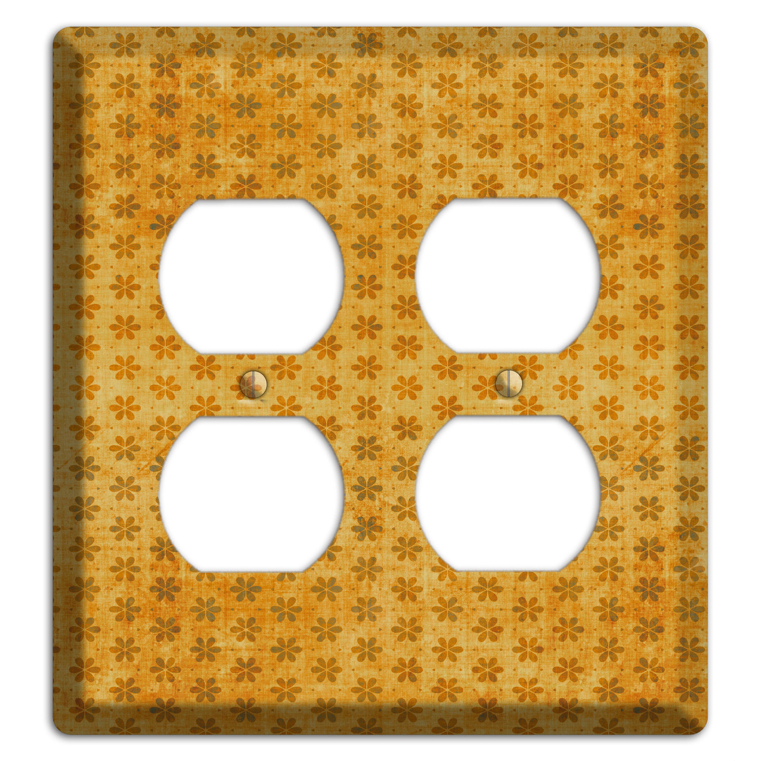 Lavender Grunge Floral Contour 2 Duplex Wallplate