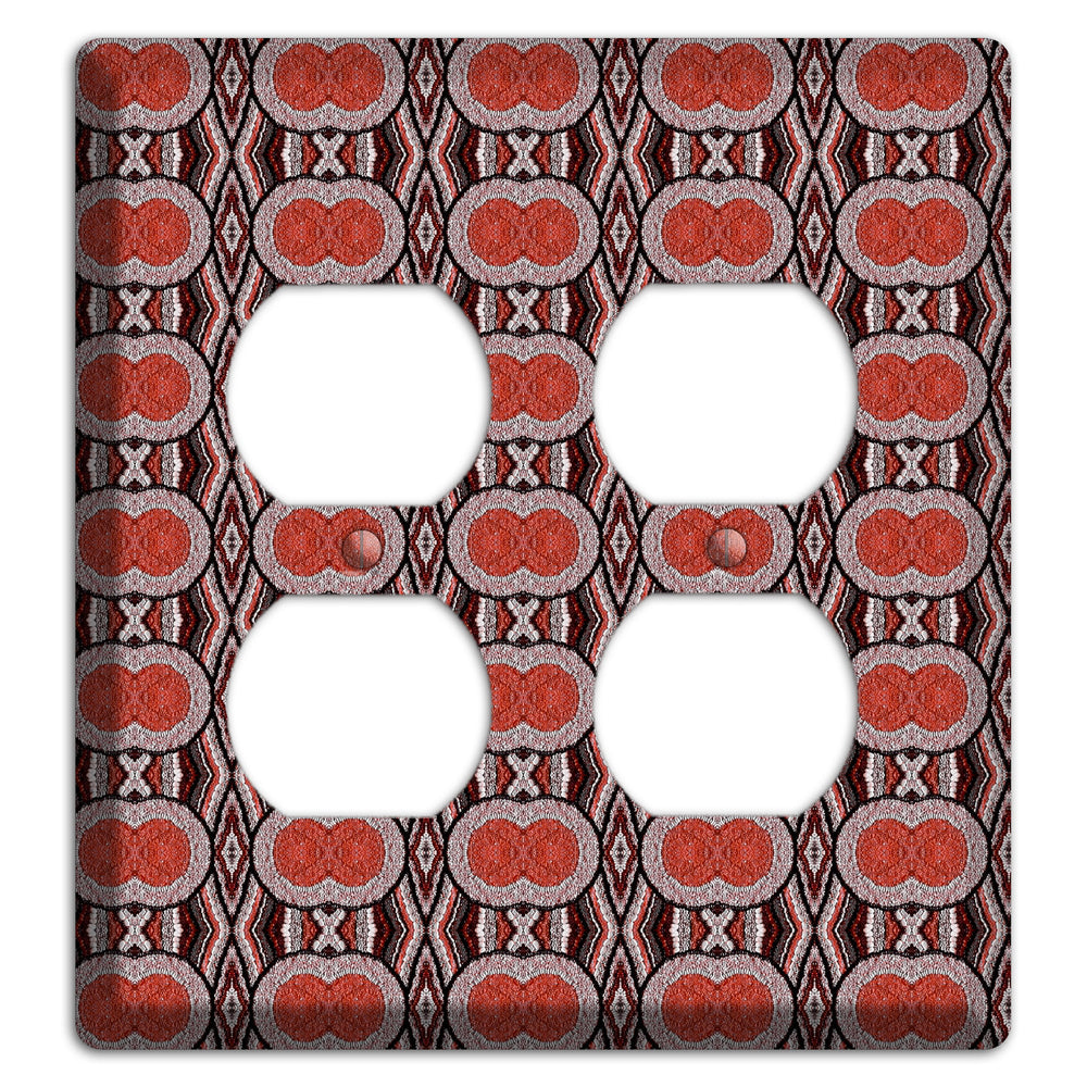 Red Tapestry 2 Duplex Wallplate
