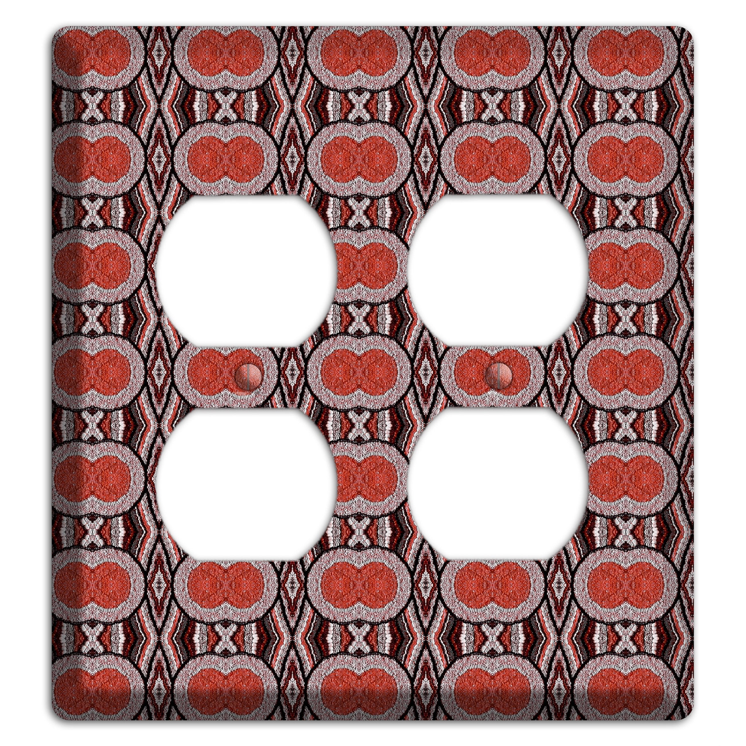 Red Tapestry 2 Duplex Wallplate