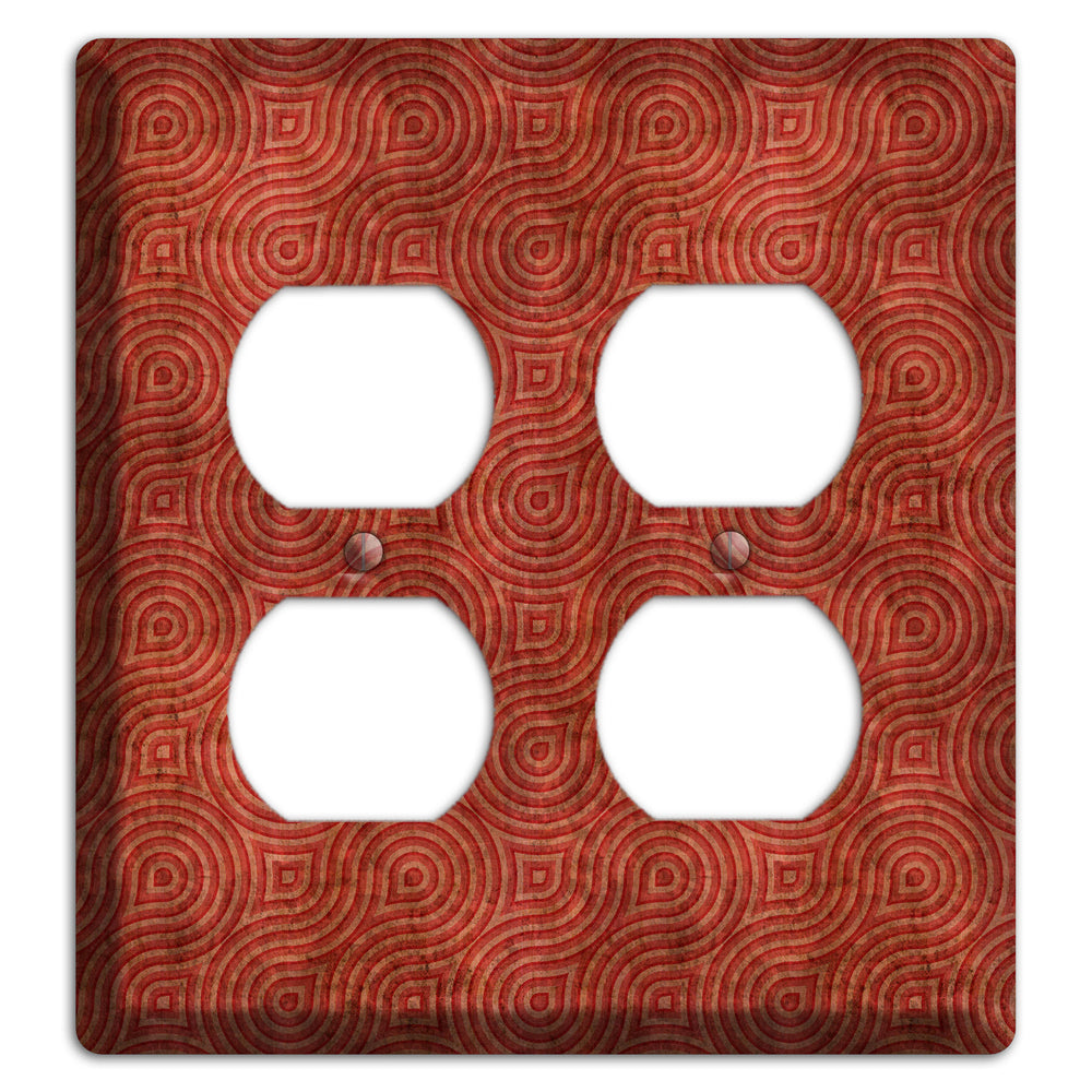 Red Swirl 2 Duplex Wallplate