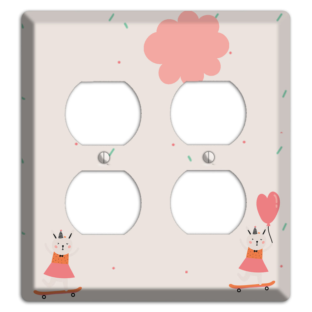 Skateboard Kitty 2 Duplex Wallplate