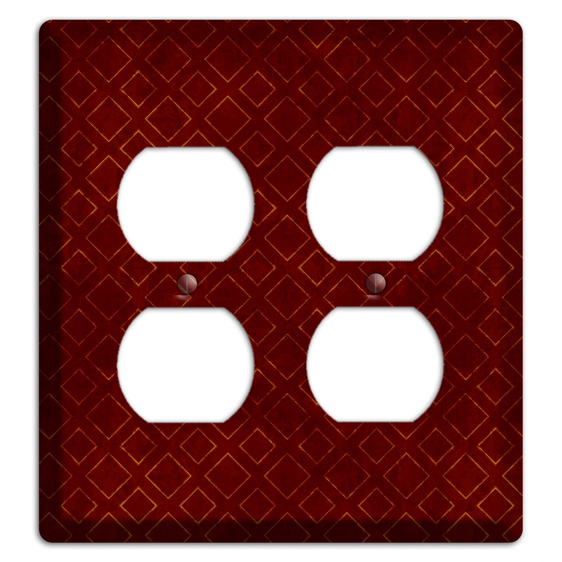 Maroon Diamonds 2 Duplex Wallplate