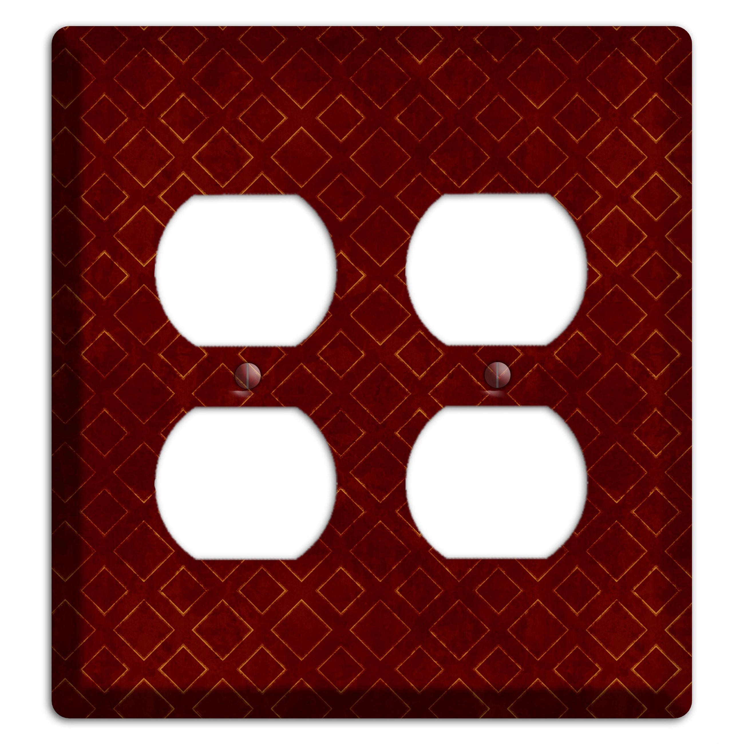 Maroon Diamonds 2 Duplex Wallplate