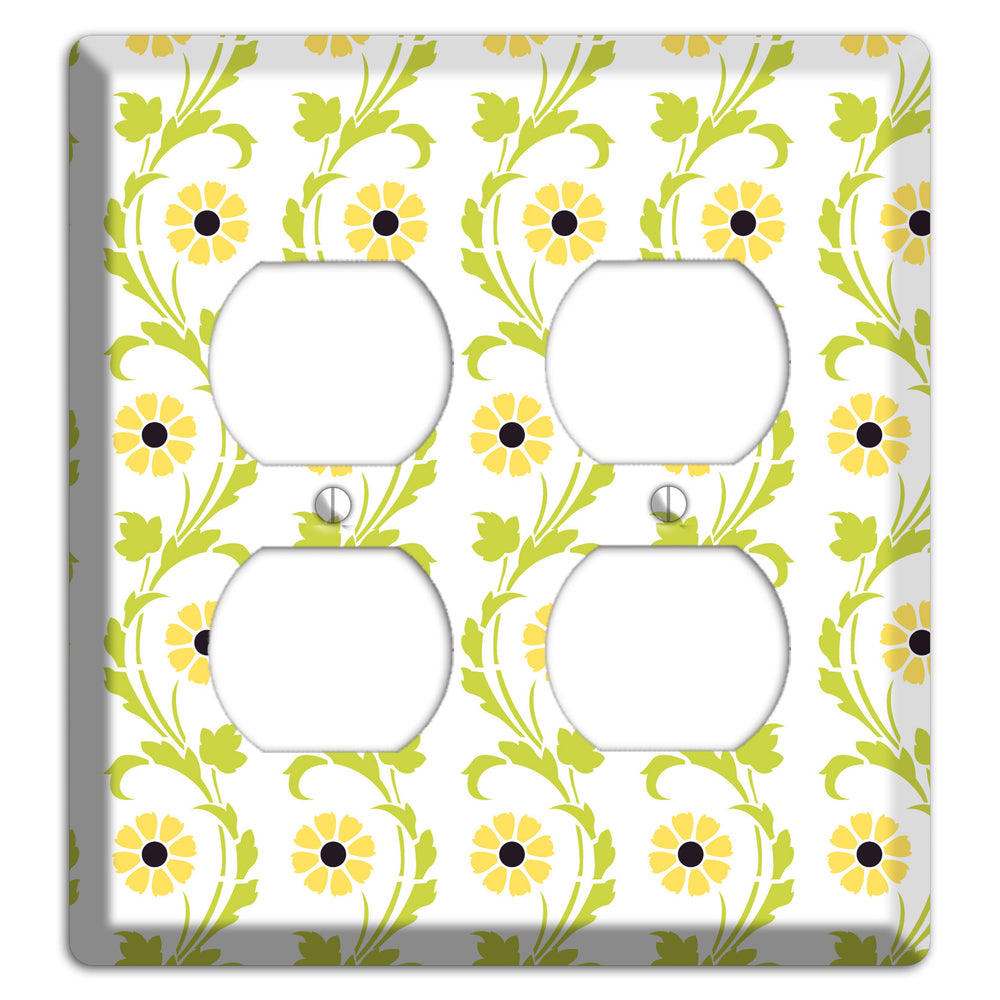 Green Vine Floral 2 Duplex Wallplate