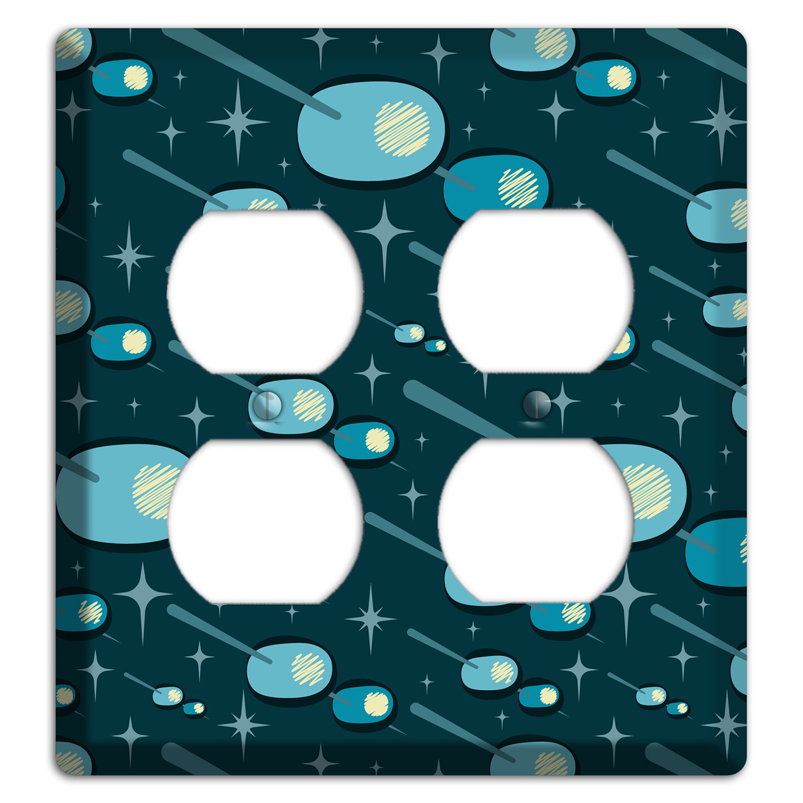 Navy Olives 2 Duplex Wallplate