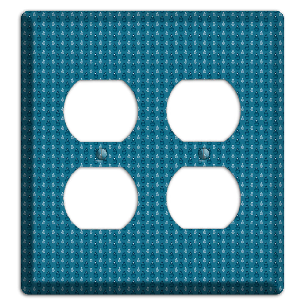 Blue Drops 2 Duplex Wallplate