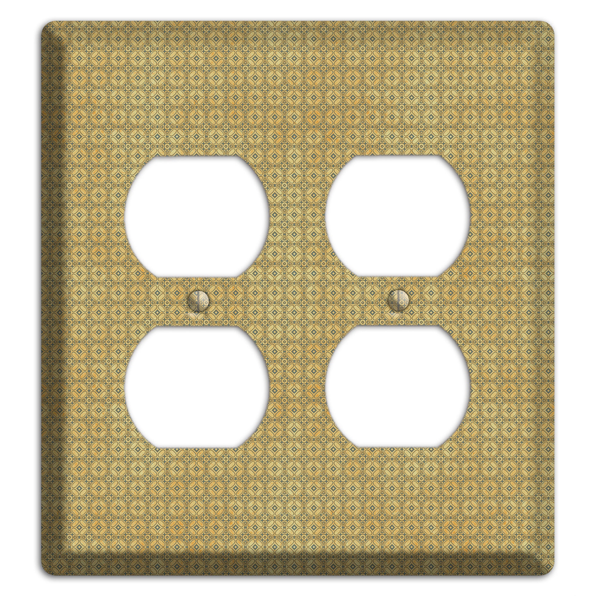 Multi Beige Arabesque 2 Duplex Wallplate