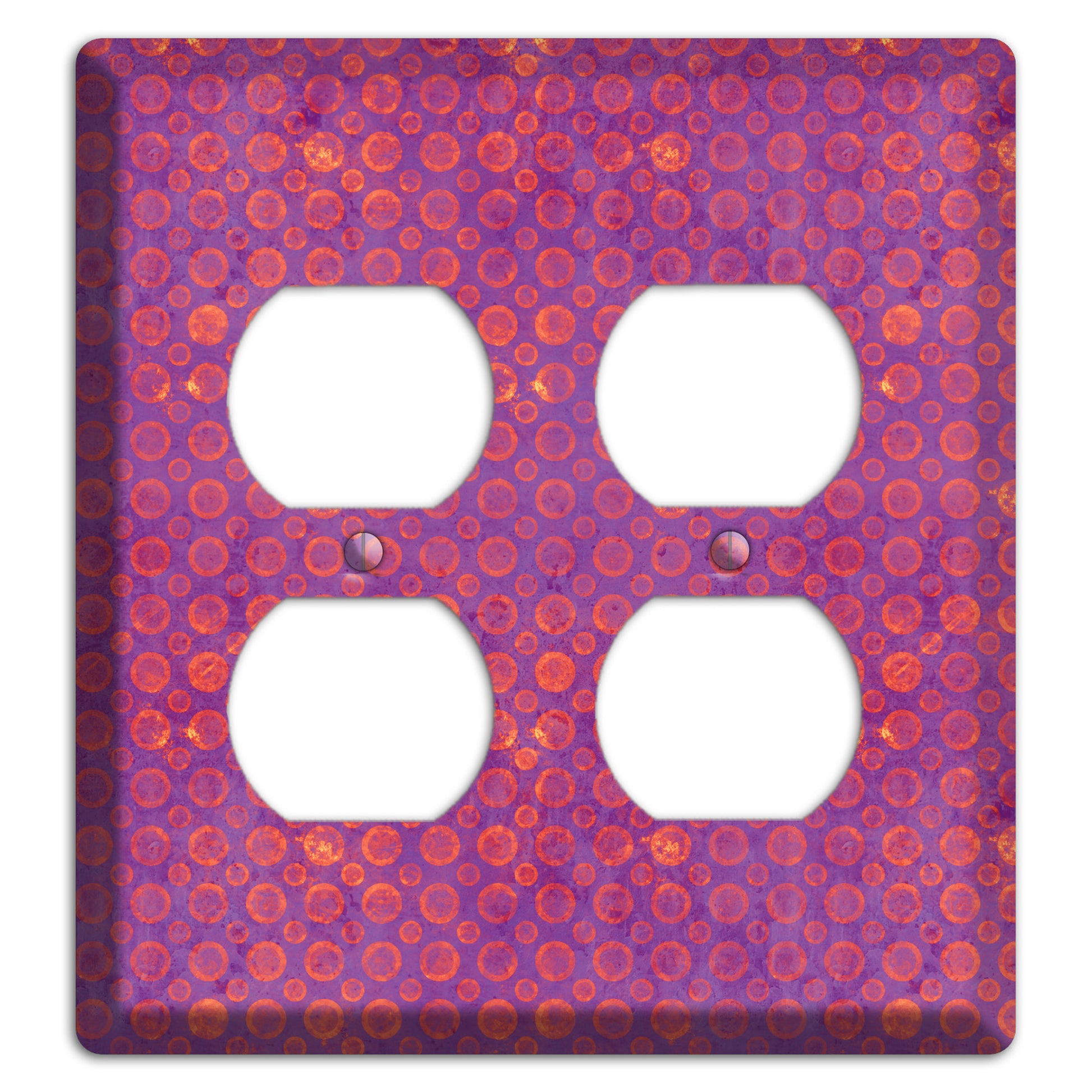 Purple and Pink Circles 2 Duplex Wallplate