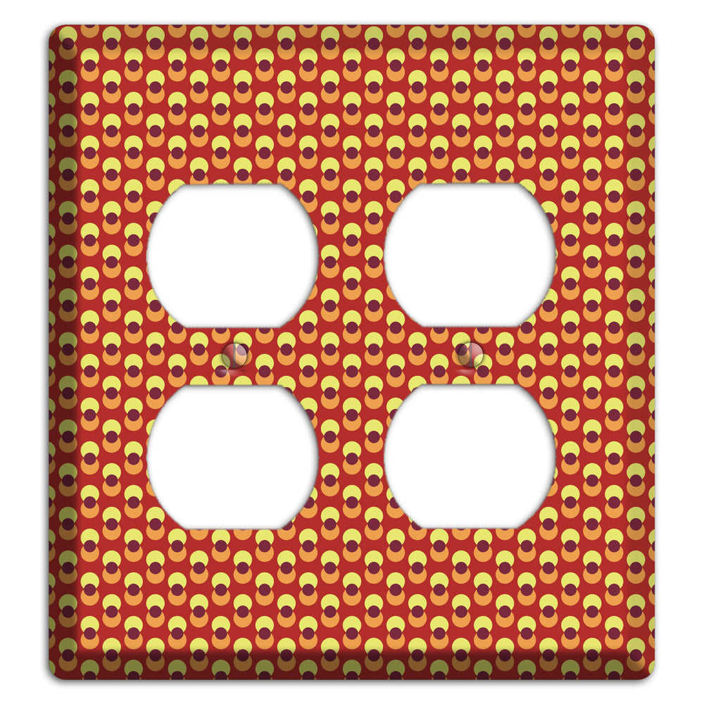 Red Overlain Dots 2 Duplex Wallplate