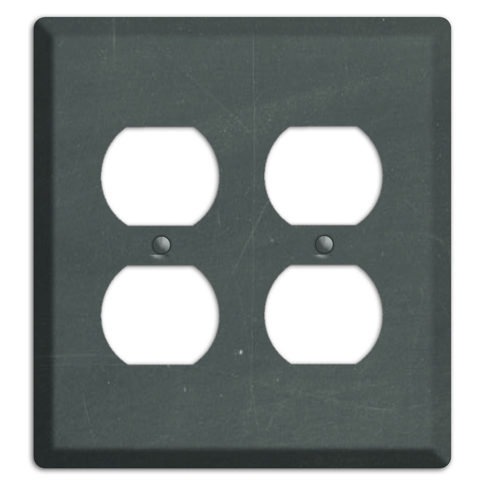 Chalk Dark Grey 2 Duplex Wallplate