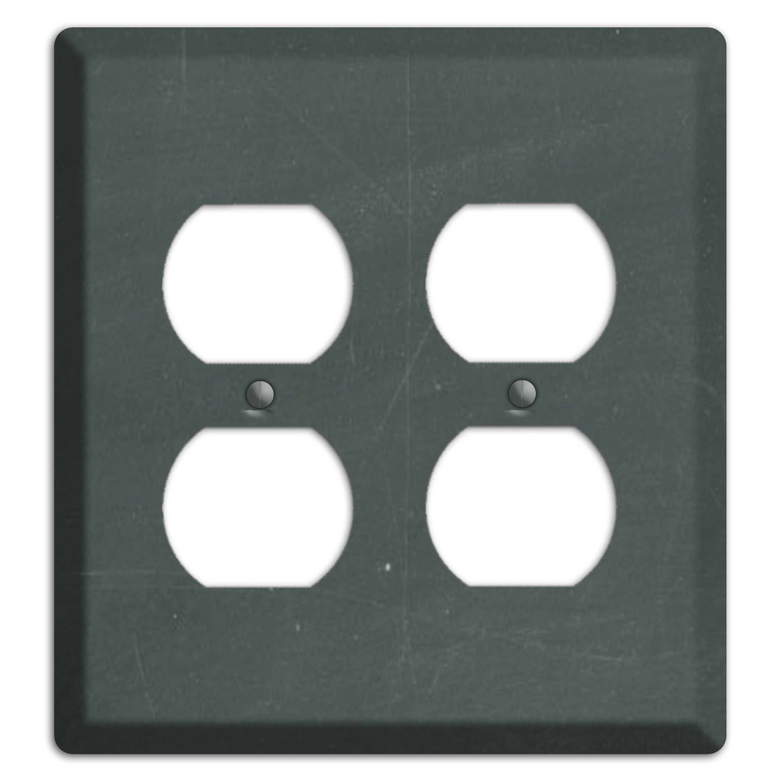Chalk Dark Grey 2 Duplex Wallplate