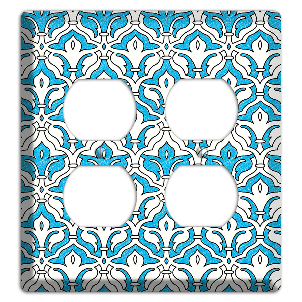 Blue Scallop Tapestry 2 Duplex Wallplate