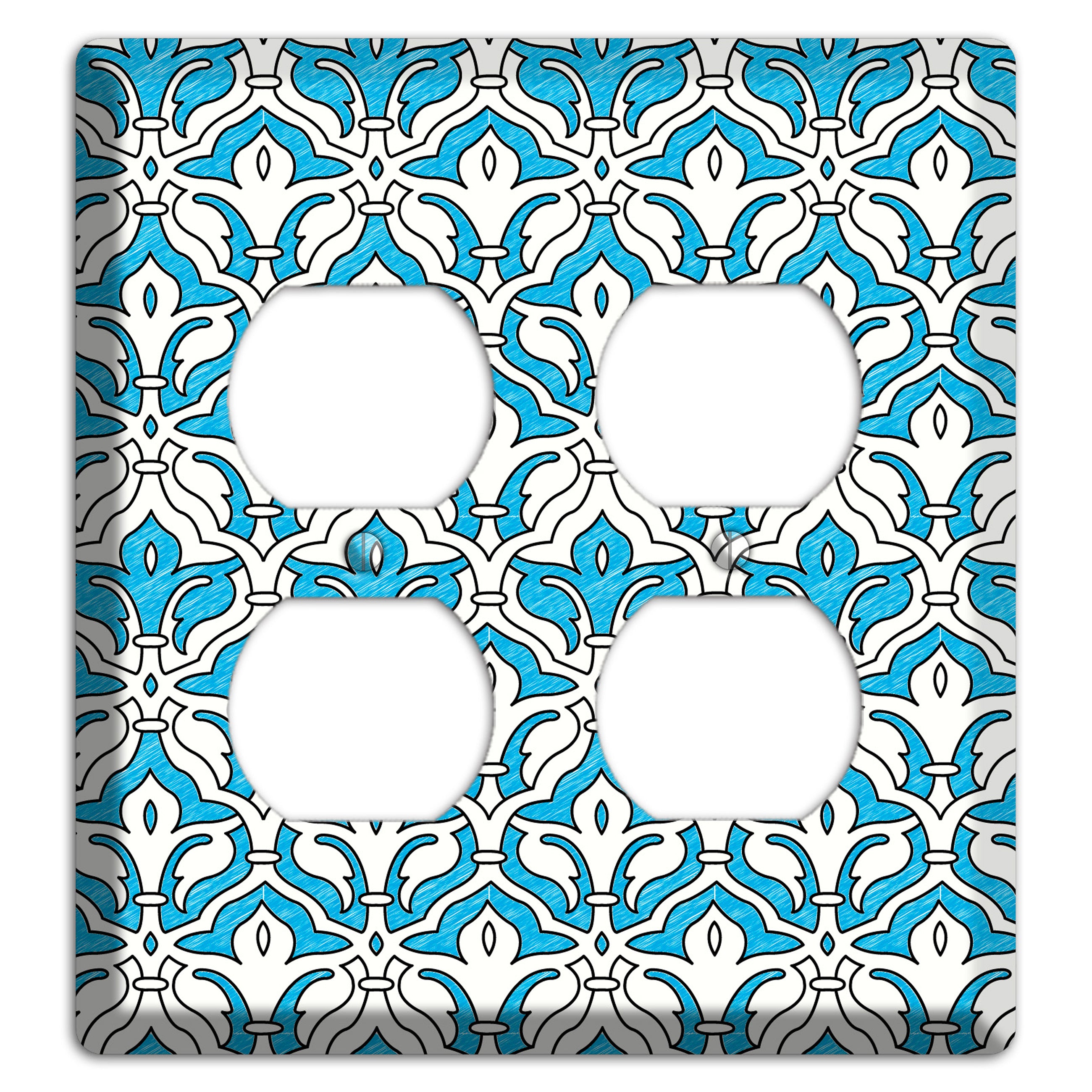 Blue Scallop Tapestry 2 Duplex Wallplate