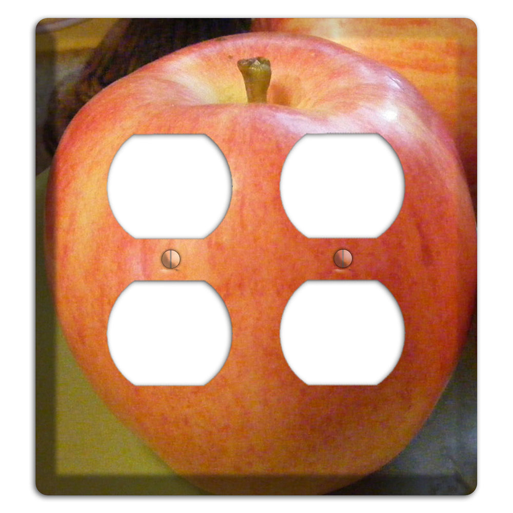 Large Apple 2 Duplex Wallplate
