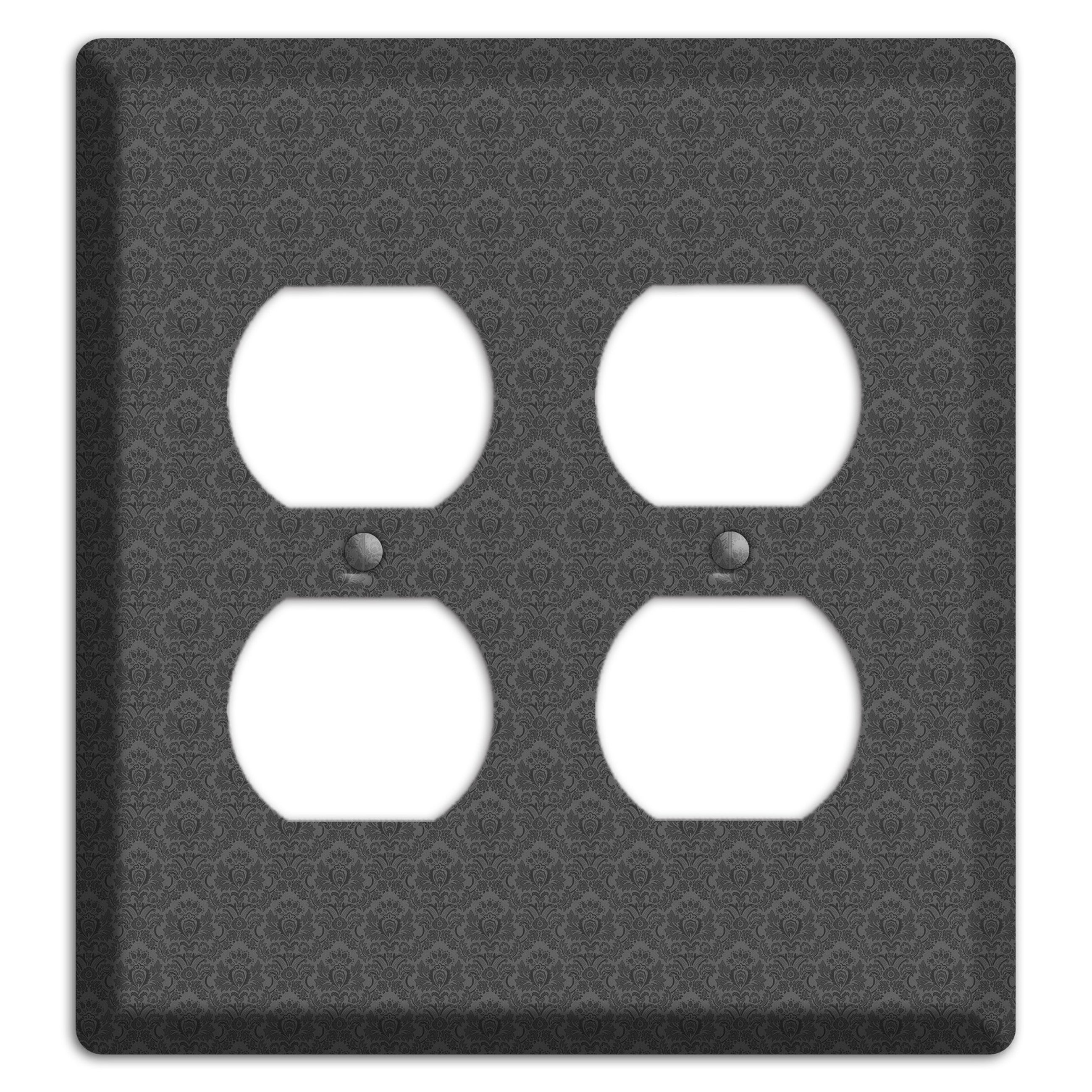 Dark Grey Cartouche 2 Duplex Wallplate