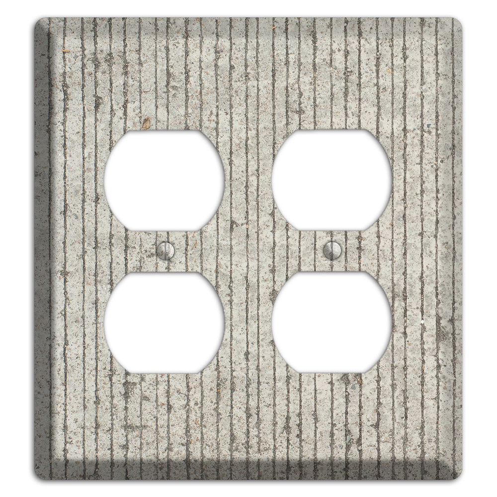 Vertical Concrete 2 Duplex Wallplate