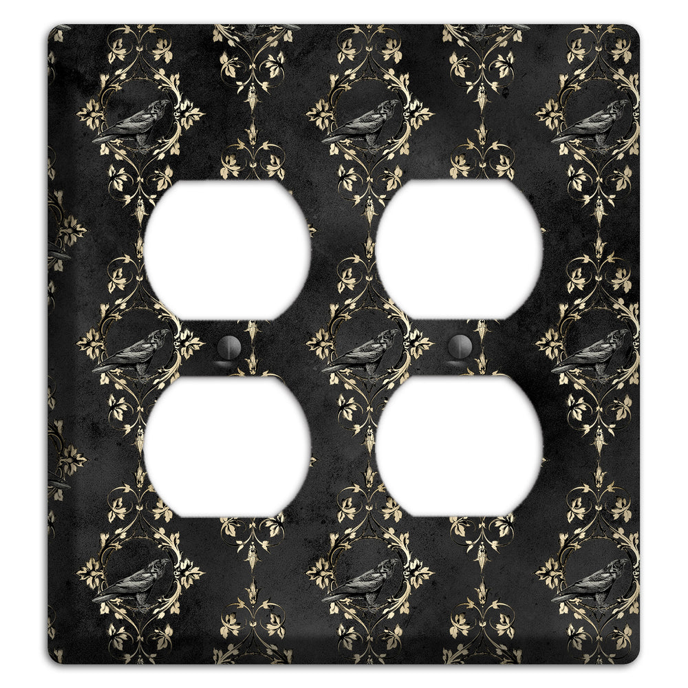 Edgar Allen Poe Raven 2 Duplex Wallplate