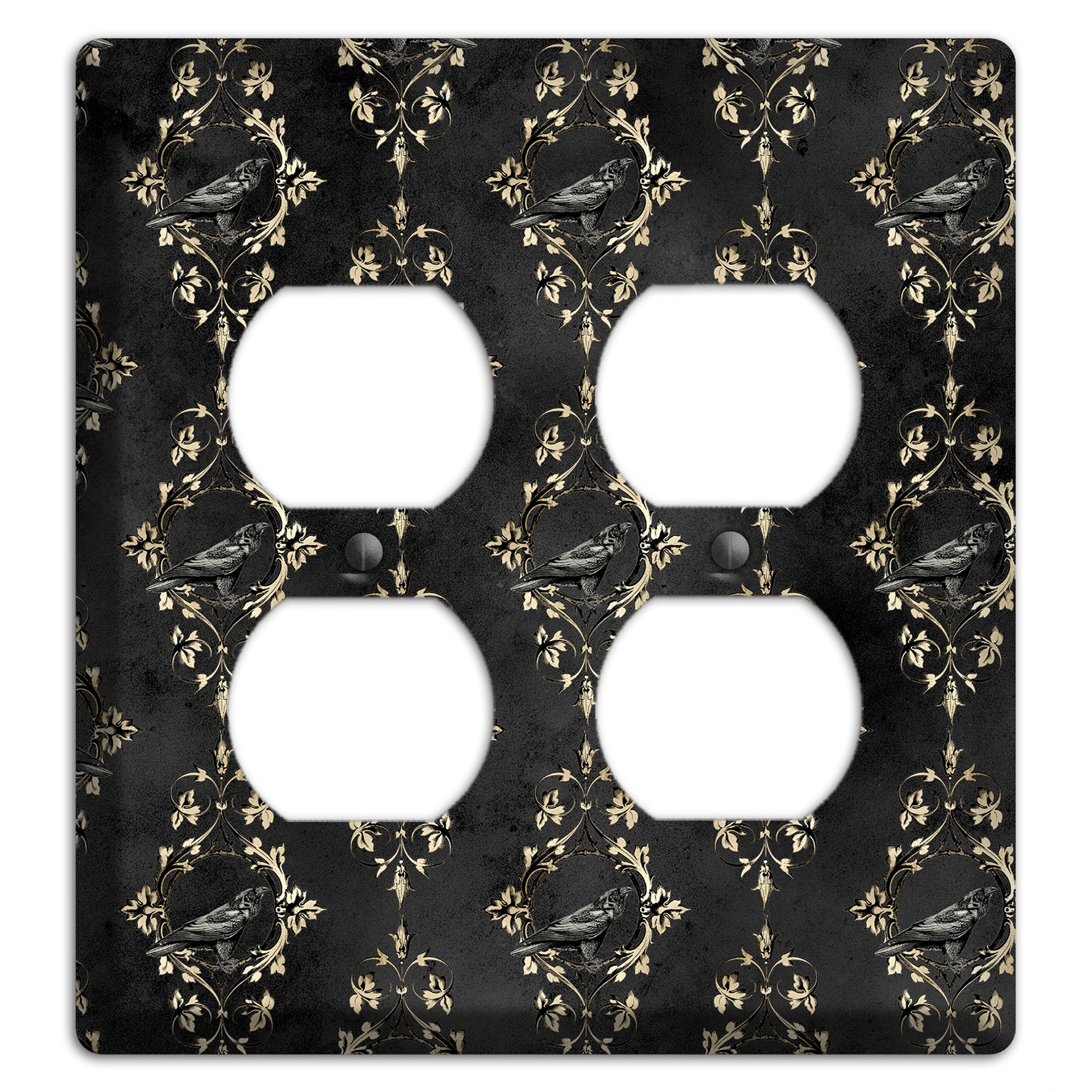 Edgar Allen Poe Raven 2 Duplex Wallplate
