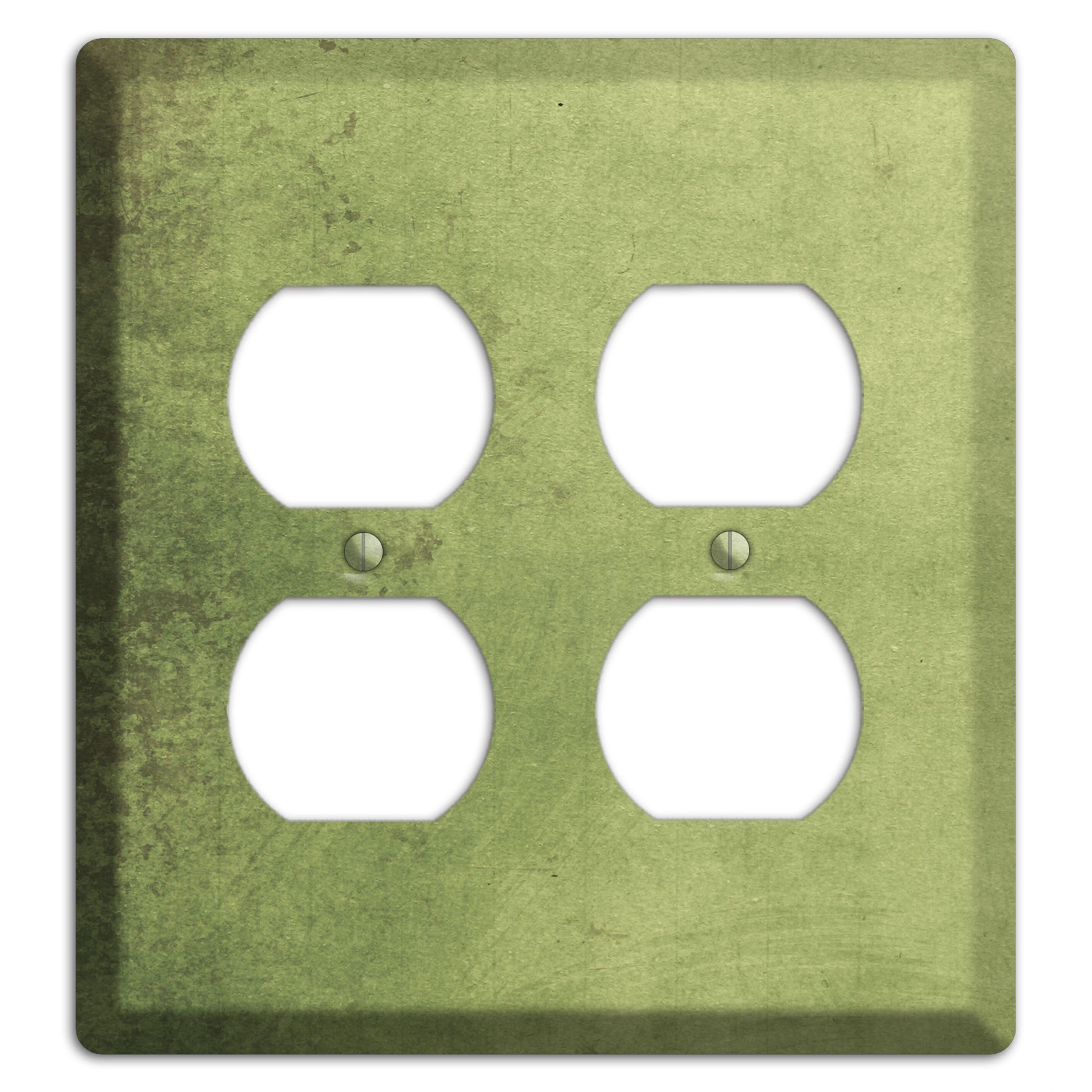 Green Smoke Vintage Grunge 2 Duplex Wallplate