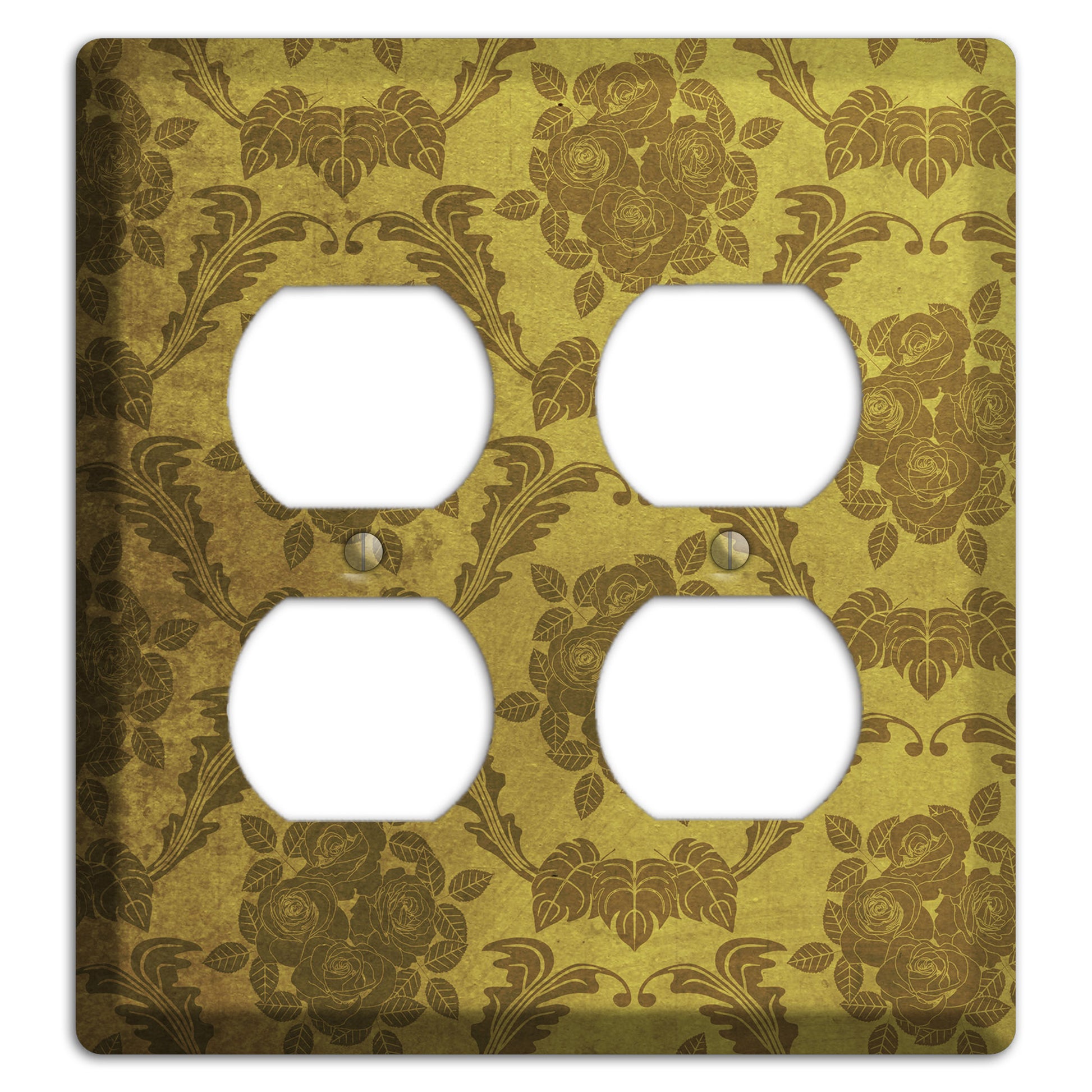 Pesto Vintage Rose Damask 2 Duplex Wallplate