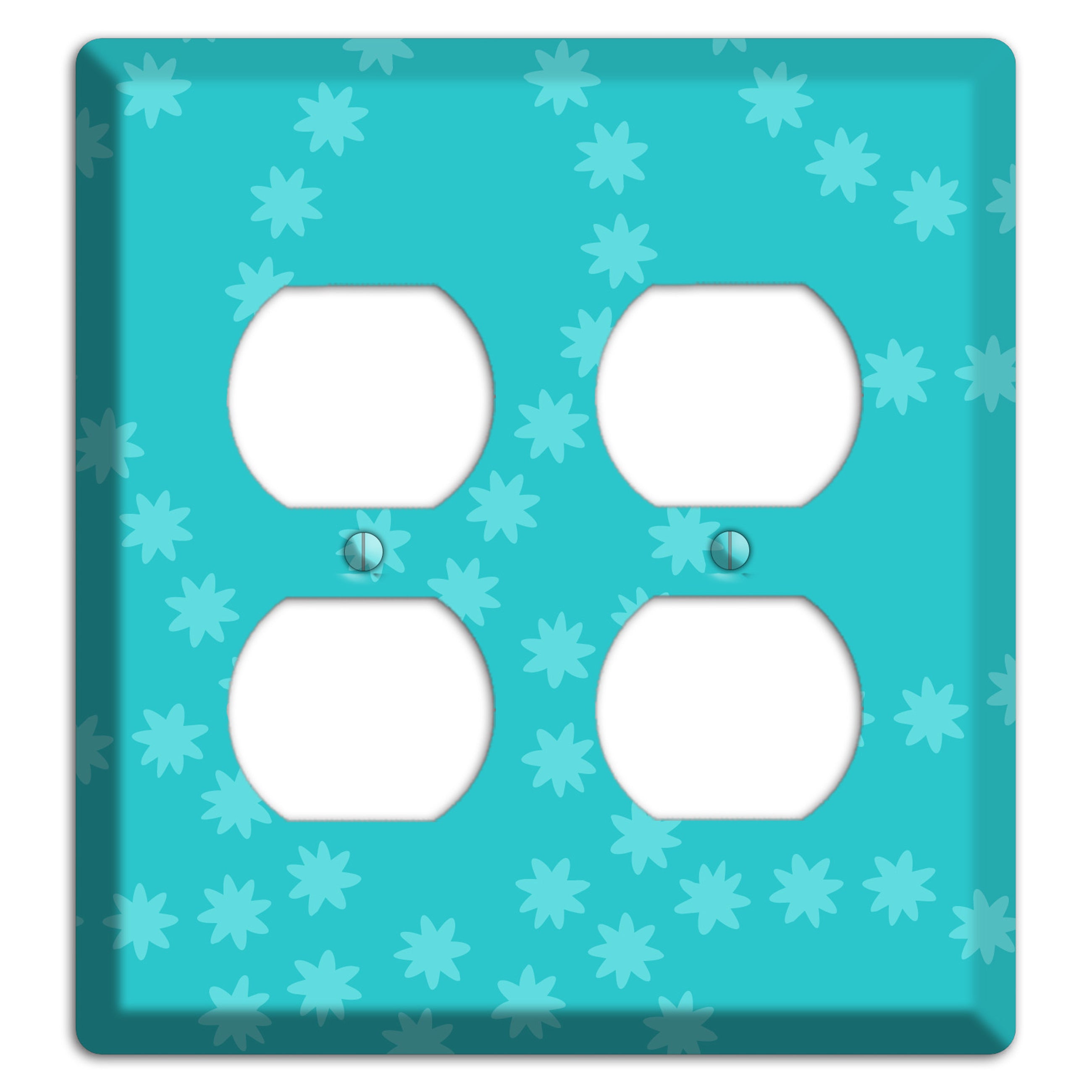 Multi Turquoise Constellation 2 Duplex Wallplate