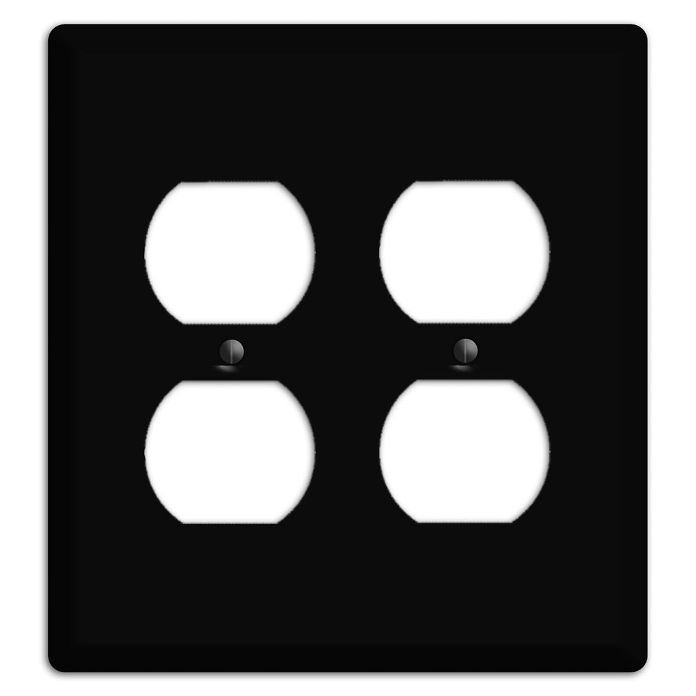 Satin Black Metal 2 Duplex Wallplate