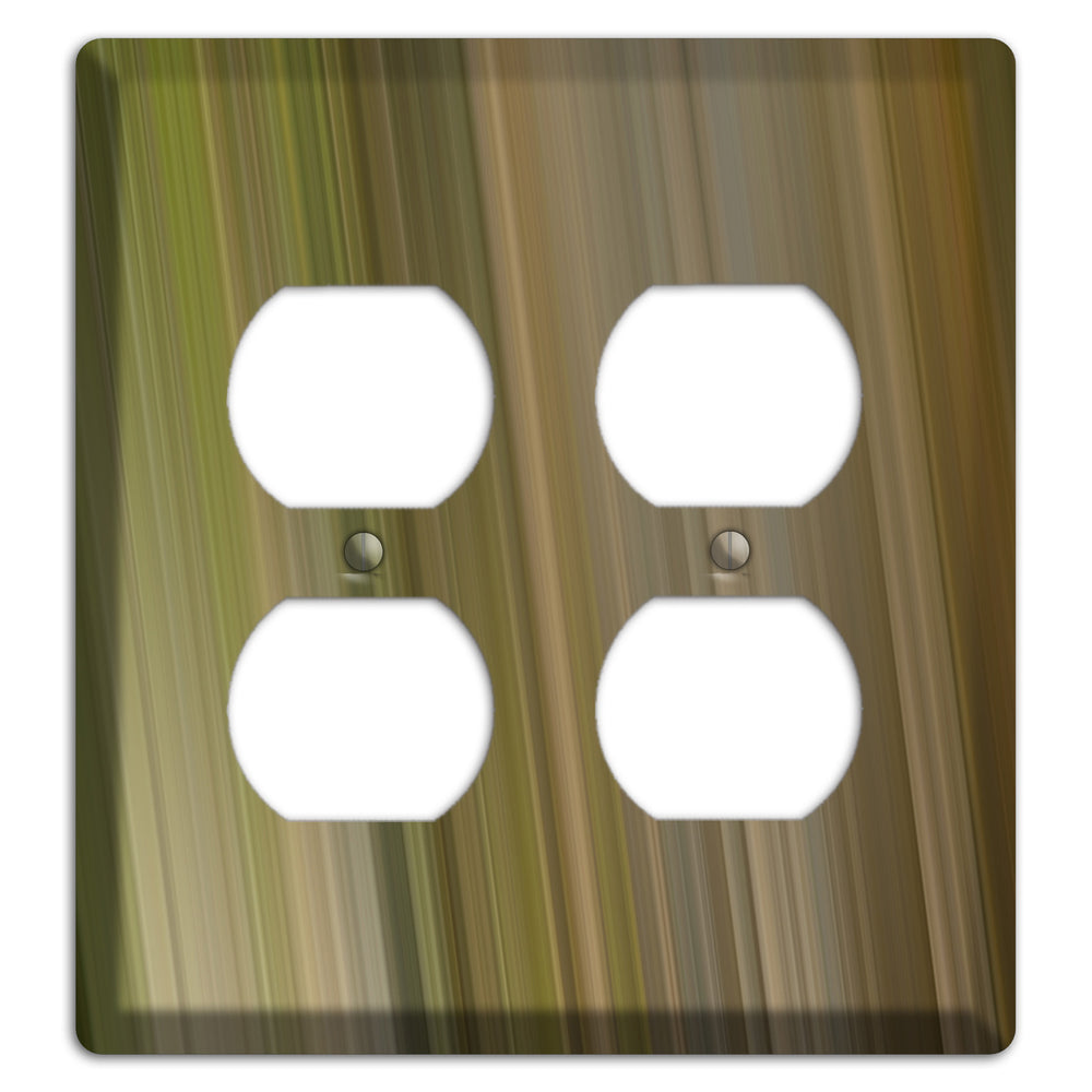 Olive and Brown Ray of Light 2 Duplex Wallplate