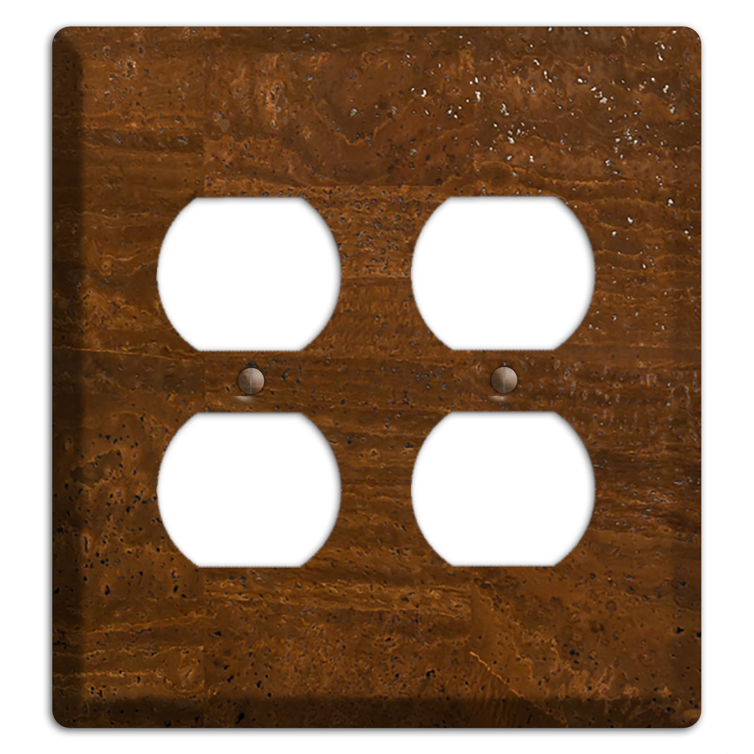 Milk Chocolate Cork 2 Duplex Wallplate