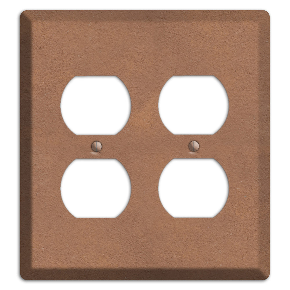 Stucoo Brown 2 Duplex Wallplate