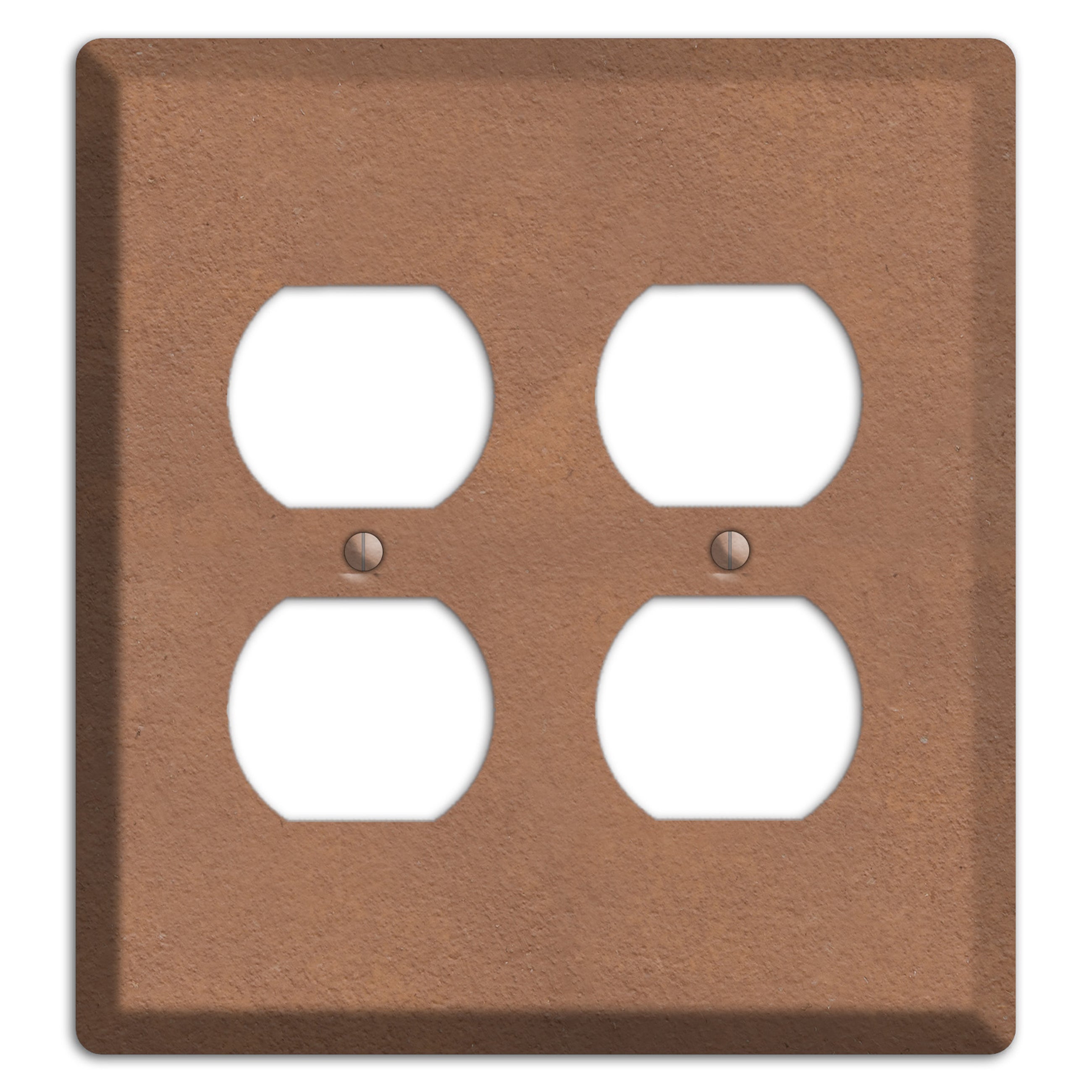Stucoo Brown 2 Duplex Wallplate