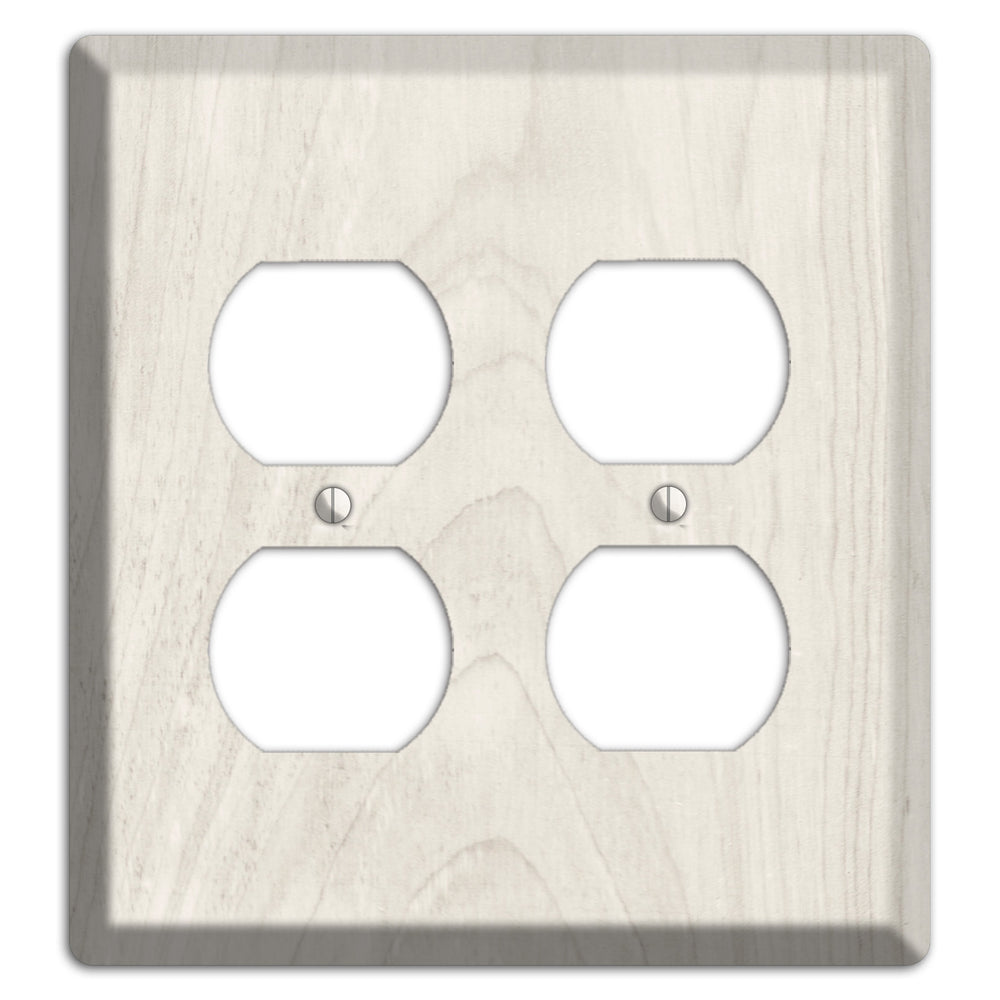 Pearl Bush Antique 2 Duplex Wallplate