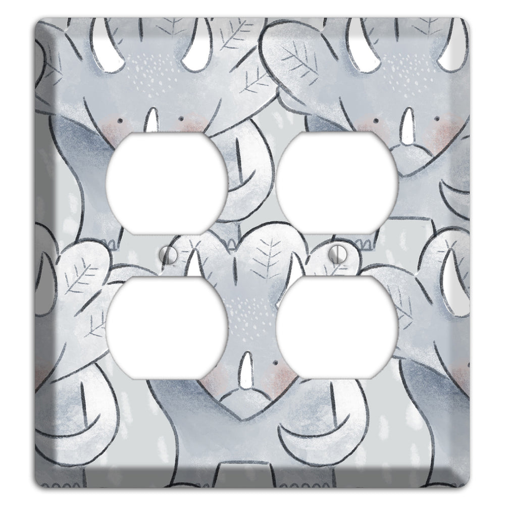 Triceratops 2 Duplex Wallplate