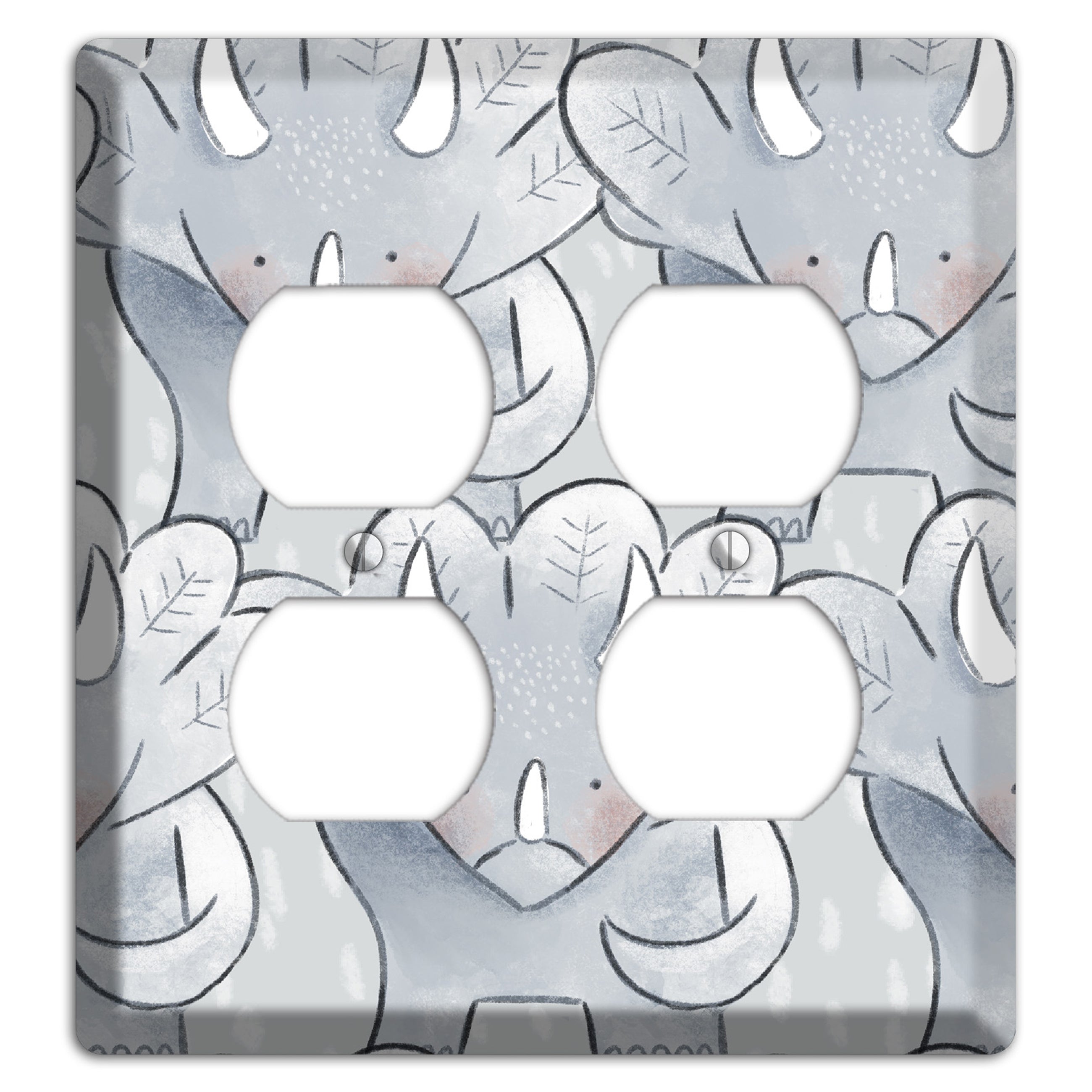 Triceratops 2 Duplex Wallplate