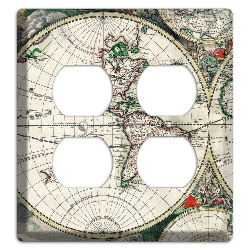 Global Map 2 Duplex Wallplate
