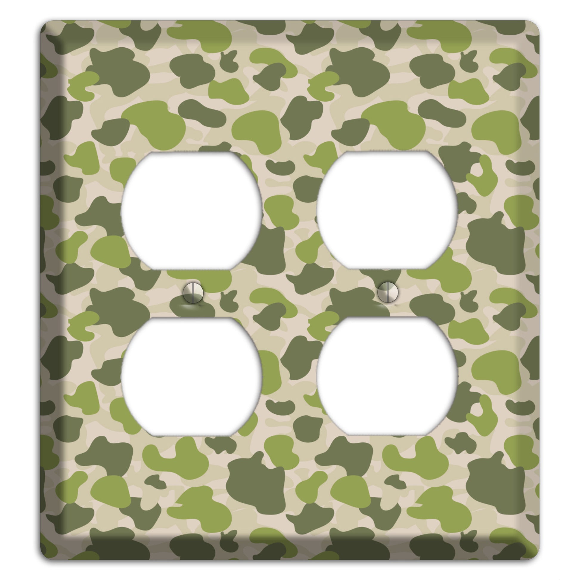 Jungle Green Parachute Camo 2 Duplex Wallplate
