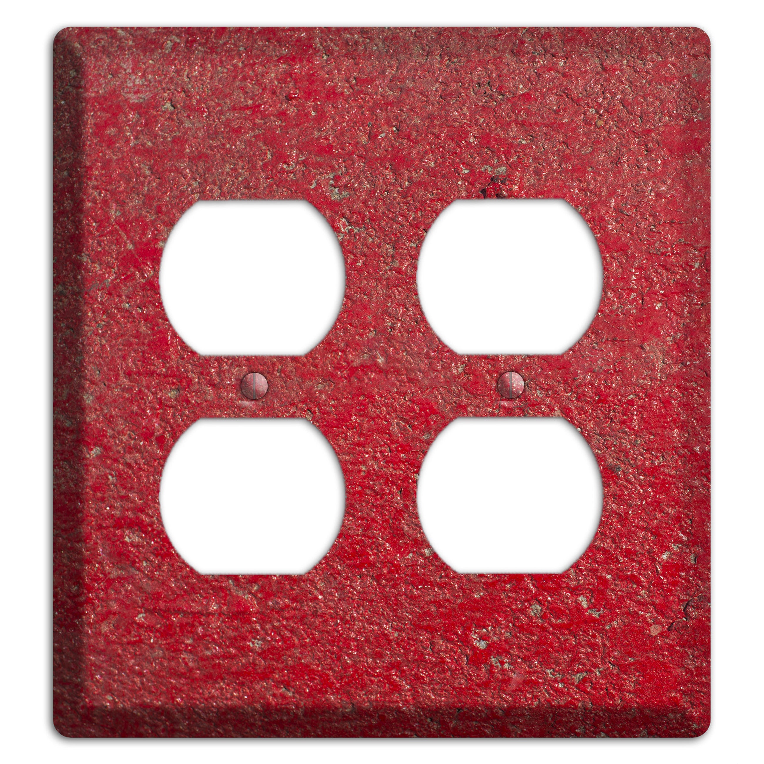 Red Concrete 2 Duplex Wallplate