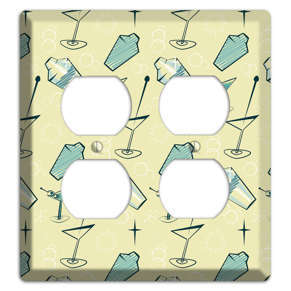 Retro Cocktails Lime 2 Duplex Wallplate